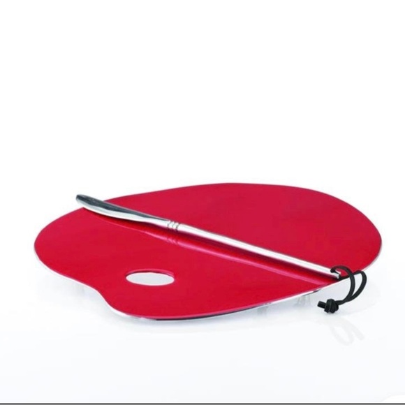 Artist Palette Cheese Serving Set- Crimson - Picture 2 of 2
